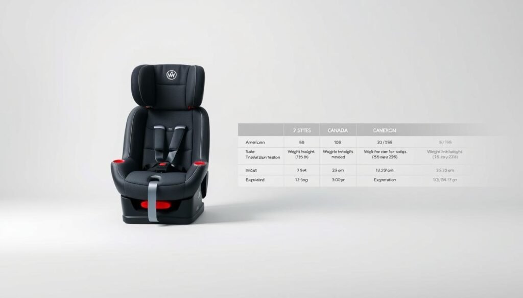 US car seat regulations comparison