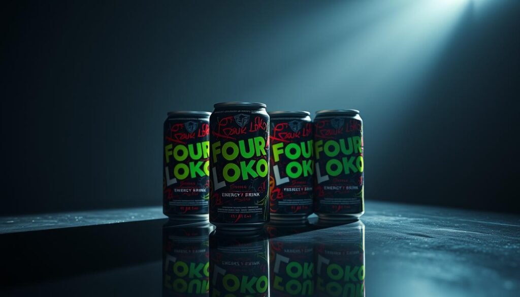 Four Loko energy drink packaging